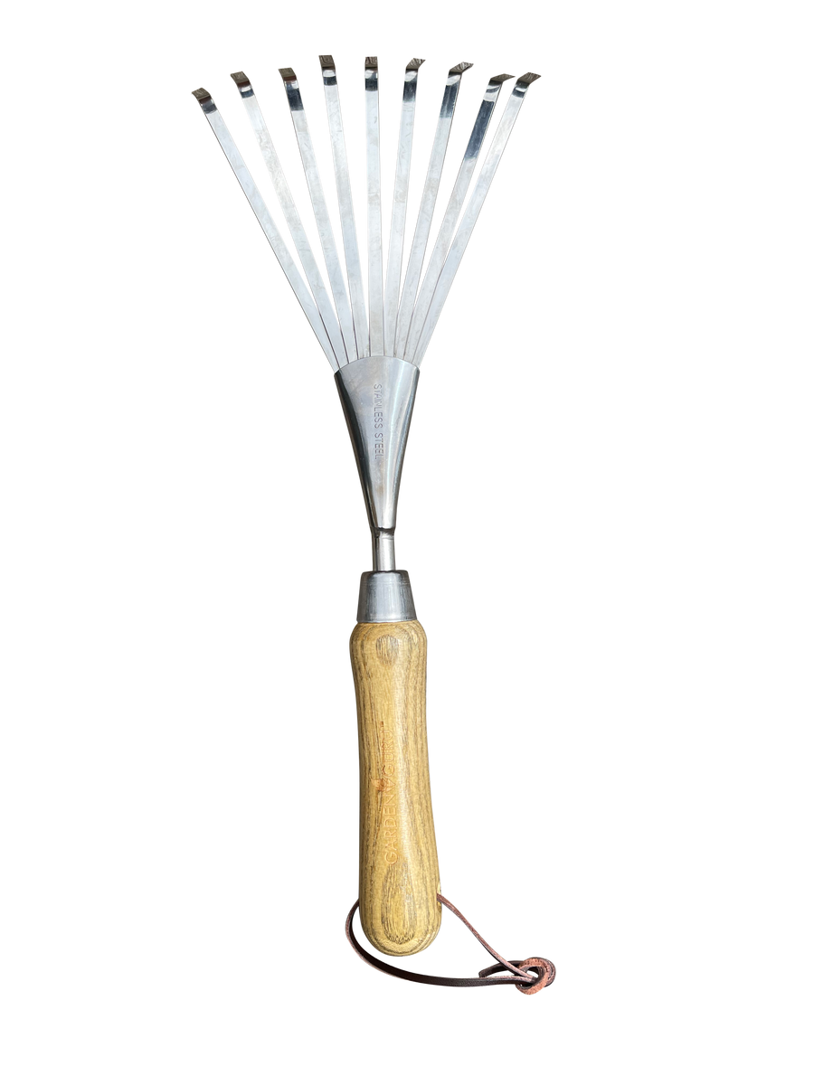 Stainless Steel Garden Hand Rake – Live Aquaponics