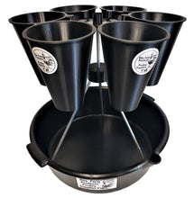 Load image into Gallery viewer, Quail Restraining 6 Cone Rotary Processing Station, Kill Cone Rotating Tower Stand