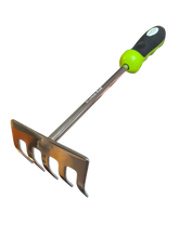Load image into Gallery viewer, Stainless Steel 5 Tine Rake Cultivator Tiller Tool