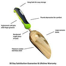 Load image into Gallery viewer, Titanium Garden Scoop Trowel