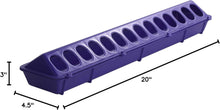 Load image into Gallery viewer, Chick Feeder, 20" Purple Plastic - 2-Pack