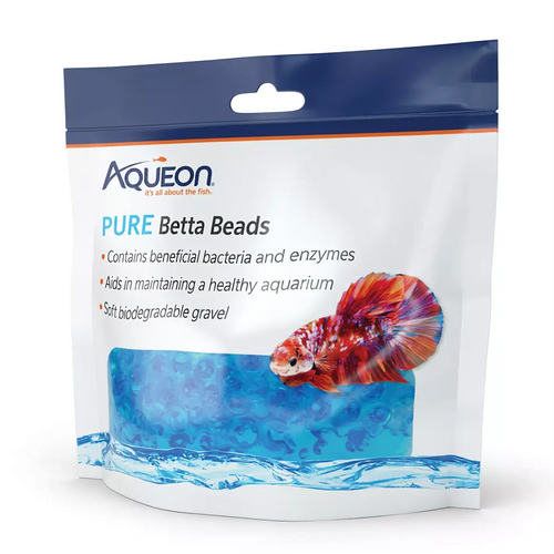 Aqueon PURE Betta Beads, Blue