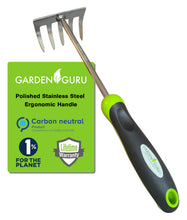 Load image into Gallery viewer, Stainless Steel 5 Tine Rake Cultivator Tiller Tool