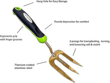 Load image into Gallery viewer, Titanium Garden Tool Set - Includes Hand Trowel Transplanter