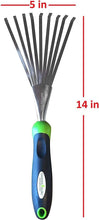 Load image into Gallery viewer, Stainless Steel Garden Hand Rake Tool