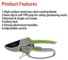 Load image into Gallery viewer, 2-in-1 Garden Ratchet Pruning Shears Clippers