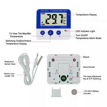 Load image into Gallery viewer, Digital Temperature Monitor with Remote Sensor and Frost Point Alarm