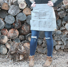 Load image into Gallery viewer, Grey Denim Egg gathering waist Apron!