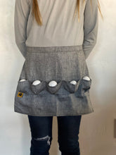 Load image into Gallery viewer, Grey Denim Egg gathering waist Apron!