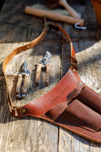 Load image into Gallery viewer, Gardener's Tool Belt Genuine Leather