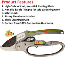 Load image into Gallery viewer, Professional Ratchet Garden Pruning Shears