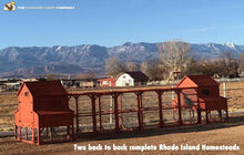 Load image into Gallery viewer, Chicken Coop for 10 Chickens – Rhode Island Homestead Coop with Run Extension Options