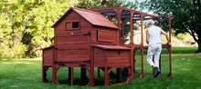 Load image into Gallery viewer, Chicken Coop for 10 Chickens – Rhode Island Homestead Coop with Run Extension Options