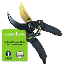 Load image into Gallery viewer, Titanium Soft Grip Garden Pruning Shears Clippers