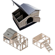 Load image into Gallery viewer, Standard Chicken Coop with Stand and Stairs &amp; Run