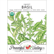 Load image into Gallery viewer, Basil, Sweet - Organic