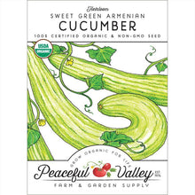 Load image into Gallery viewer, Cucumber, Sweet Green Armenian - Organic