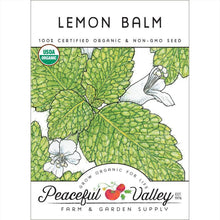 Load image into Gallery viewer, Lemon Balm - Organic