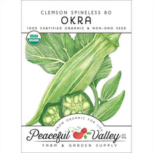 Load image into Gallery viewer, Okra, Clemson Spineless 80 - Organic
