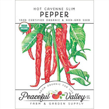 Load image into Gallery viewer, Pepper, Cayenne Slim - Organic