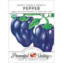 Load image into Gallery viewer, Pepper, Purple Beauty Sweet - Organic