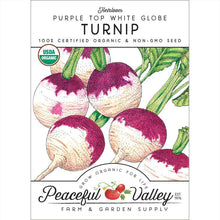 Load image into Gallery viewer, Turnip, Purple Top White Globe - Organic