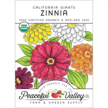 Load image into Gallery viewer, Zinnia, California Giants - Organic