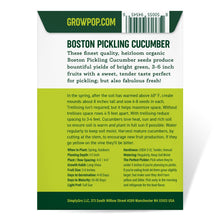 Load image into Gallery viewer, Cucumber, Boston Pickling - Organic