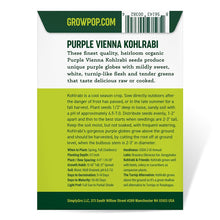 Load image into Gallery viewer, Kohlrabi, Purple Vienna - Organic
