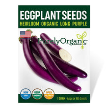 Load image into Gallery viewer, Eggplant, Long Purple Seeds - Organic