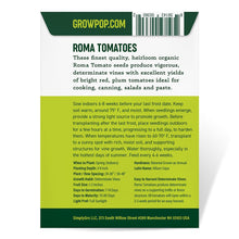 Load image into Gallery viewer, Tomato, Roma - Organic