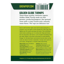 Load image into Gallery viewer, Turnip, Golden Globe - Organic